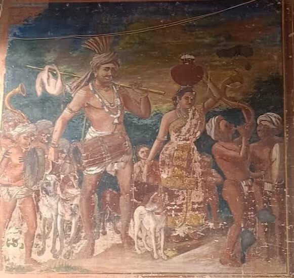 konerirajapuram uma maheswarar temple painting