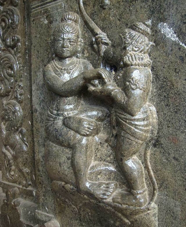 anjaneya kanaiyali story statue