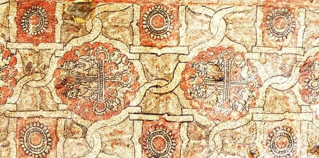 sittanavasal paintings decorative arrangement